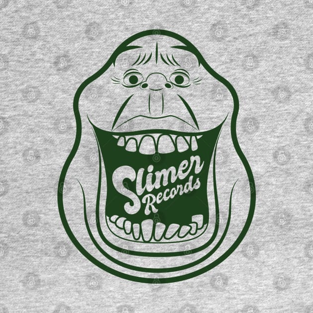 Slimer Records (Ghostbusters) by PlaidDesign